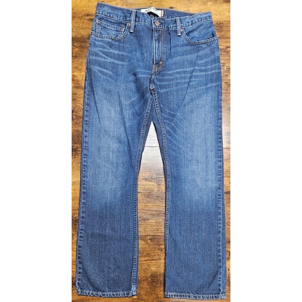 Levis 527 Jeans Men's 34x32 Medium Wash Blue Denim Boot Cut Work Chore Stretch